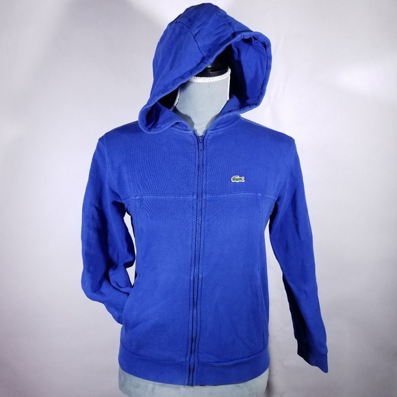 blue lacoste hoodie